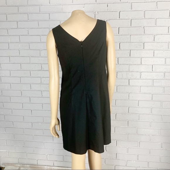 Laundry By Design Black Pleated V-Neck Dress - Picture 4 of 8